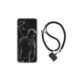 kilifland Oppo A96 ile Uyumlu Kılıf Ipli Boyun Askılı Desenli Silikon Iskelet Astronot 1613