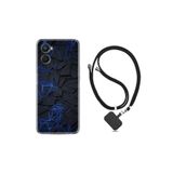 kilifland Oppo A96 ile Uyumlu Kılıf Ipli Boyun Askılı Desenli Silikon Karmaşık 1874