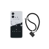 kilifland Oppo A96 ile Uyumlu Kılıf Ipli Boyun Askılı Desenli Silikon Life And Death 1339