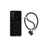 kilifland Oppo A96 ile Uyumlu Kılıf Ipli Boyun Askılı Desenli Silikon Line Planet 1736