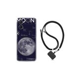 kilifland Oppo A96 ile Uyumlu Kılıf Ipli Boyun Askılı Desenli Silikon Moon Info 1424