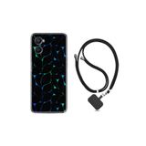kilifland Oppo A96 ile Uyumlu Kılıf Ipli Boyun Askılı Desenli Silikon Naif Çizgiler 1680