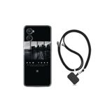 kilifland Oppo A96 ile Uyumlu Kılıf Ipli Boyun Askılı Desenli Silikon New York 1612