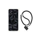 kilifland Oppo A96 ile Uyumlu Kılıf Ipli Boyun Askılı Desenli Silikon Prizmalar 1782