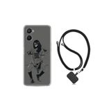 kilifland Oppo A96 ile Uyumlu Kılıf Ipli Boyun Askılı Desenli Silikon Purest Evil 1627