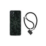 kilifland Oppo A96 ile Uyumlu Kılıf Ipli Boyun Askılı Desenli Silikon Sarmaşıklar 1675
