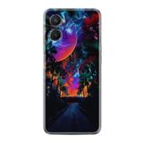 kilifland Oppo A96 ile Uyumlu Kılıf Resimli Desenli Silikon Platinium Series Mysterious World 1806