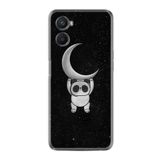 kilifland Oppo A96 ile Uyumlu Kılıf Resimli Desenli Silikon Platinium Series Panda Moon 1811