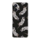 kilifland Oppo A96 ile Uyumlu Kılıf Silikon Desen Özel Seri Sevimli Kedicikler 1785