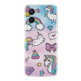 kilifland Oppo A96 ile Uyumlu Kılıf Silikon Desen Özel Seri Unicorn Mektup 1800