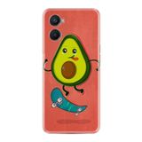 Kılıfland Oppo A96 ile Uyumlu Silikon Kılıf, Avokado Skate Desen, Kırmızı