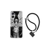kilifland Oppo A96 Uyumlu ile Uyumlu Kılıf Ipli Boyun Askılı Desenli Silikon Angel 1883