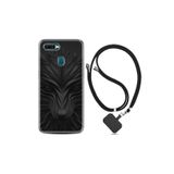 kilifland Oppo Ax7 ile Uyumlu Kılıf Desenli Silikon Boyun Askılı Black Fox 1325