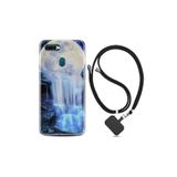 kilifland Oppo Ax7 ile Uyumlu Kılıf Desenli Silikon Boyun Askılı Blue Moon 1308