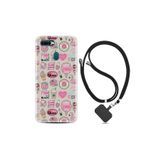 kilifland Oppo Ax7 ile Uyumlu Kılıf Desenli Silikon Boyun Askılı Donut Flamingo 1415