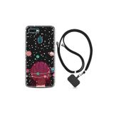 kilifland Oppo Ax7 ile Uyumlu Kılıf Desenli Silikon Boyun Askılı Space Woman 13mate10lite