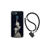 kilifland Oppo Ax7 ile Uyumlu Kılıf Desenli Silikon Boyun Askılı Star Woman 1332