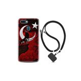 kilifland Oppo Ax7 ile Uyumlu Kılıf Desenli Silikon Boyun Askılı Wolf And Moon 2 1381