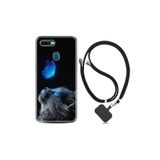 kilifland Oppo Ax7 ile Uyumlu Kılıf Resimli Desenli Silikon Boyun Askılı Butterfly Cat 1891