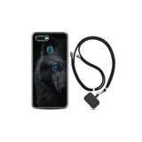 kilifland Oppo Ax7 ile Uyumlu Kılıf Resimli Desenli Silikon Boyun Askılı Dark Wolfs 1834