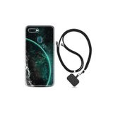 kilifland Oppo Ax7 ile Uyumlu Kılıf Resimli Desenli Silikon Boyun Askılı Green World 1856