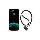kilifland Oppo Ax7 ile Uyumlu Kılıf Resimli Desenli Silikon Boyun Askılı Green World 2 1865
