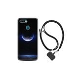 kilifland Oppo Ax7 ile Uyumlu Kılıf Resimli Desenli Silikon Boyun Askılı Midnight Moon 1802
