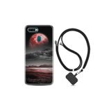 kilifland Oppo Ax7 ile Uyumlu Kılıf Resimli Desenli Silikon Boyun Askılı Red World 1836