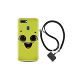 kilifland Oppo Ax7 ile Uyumlu Kılıf Resimli Desenli Silikon Boyun Askılı White Green 1833