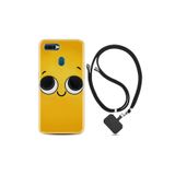 kilifland Oppo Ax7 ile Uyumlu Kılıf Resimli Desenli Silikon Boyun Askılı Yellow 1831