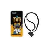 kilifland Oppo Ax7 ile Uyumlu Kılıf Silikon Desen Boyun Askılı Cat G 1677