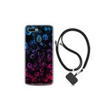 kilifland Oppo Ax7 ile Uyumlu Kılıf Silikon Desen Boyun Askılı Color Bubles 1697