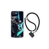 kilifland Oppo Ax7 ile Uyumlu Kılıf Silikon Desen Boyun Askılı Dog Guitar 1789
