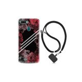 kilifland Oppo Ax7 ile Uyumlu Kılıf Silikon Desen Boyun Askılı Flowers Line 1732