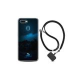 kilifland Oppo Ax7 ile Uyumlu Kılıf Silikon Desen Boyun Askılı Gece 1633