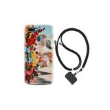kilifland Oppo Ax7 ile Uyumlu Kılıf Silikon Desen Boyun Askılı Gerçek Çiçekler 1743