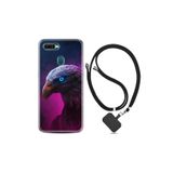 kilifland Oppo Ax7 ile Uyumlu Kılıf Silikon Desen Boyun Askılı Kartal 1622