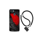 kilifland Oppo Ax7 ile Uyumlu Kılıf Silikon Desen Boyun Askılı Kırmızı Gezegen 1713