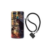 kilifland Oppo Ax7 ile Uyumlu Kılıf Silikon Desen Boyun Askılı Kız Ve Kedi 1762