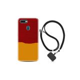 kilifland Oppo Ax7 ile Uyumlu Kılıf Silikon Desen Boyun Askılı Sarı Kırmızı Boya 1708