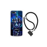 kilifland Oppo Ax7 ile Uyumlu Kılıf Silikon Desen Boyun Askılı Thunder Play 1760