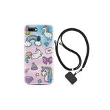 kilifland Oppo Ax7 ile Uyumlu Kılıf Silikon Desen Boyun Askılı Unicorn Mektup 1800