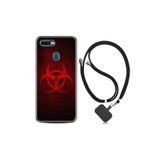 kilifland Oppo Ax7 ile Uyumlu Kılıf Silikon Desen Boyun Askılı Virus 1654