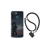 kilifland Oppo Ax7 ile Uyumlu Kılıf Silikon Desen Boyun Askılı Warrior 1653