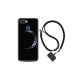 kilifland Oppo Ax7 ile Uyumlu Kılıf Silikon Desen Boyun Askılı Yalnız Ay 1744
