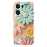 Kılıfland Oppo Reno 13F Kılıf, Boutique Baskılı, Rengarenk Çiçek Desen