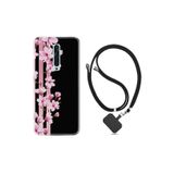 kilifland Oppo Reno 2z ile Uyumlu Kılıf Desenli Silikon Boyun Askılı Pink Flowers 3 1393