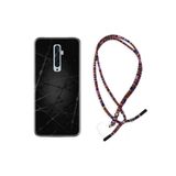 kilifland Oppo Reno 2z ile Uyumlu Kılıf Rasta Ipli Boyun Askılı Desenli Silikon Dikenli Tel 1779
