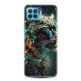 Kılıfland Oppo Reno 4 Lite ile Uyumlu Kılıf, Hayat Serisi, Snow Leopard Desenli, Silikon, Arka Kapak