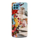 Kılıfland Oppo Reno 4 Lite ile Uyumlu Silikon Kılıf, Desen Özel Seri, Gerçek Çiçekler, Renkli